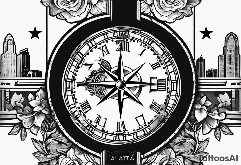 Atlanta Georgia coordinates tattoo idea