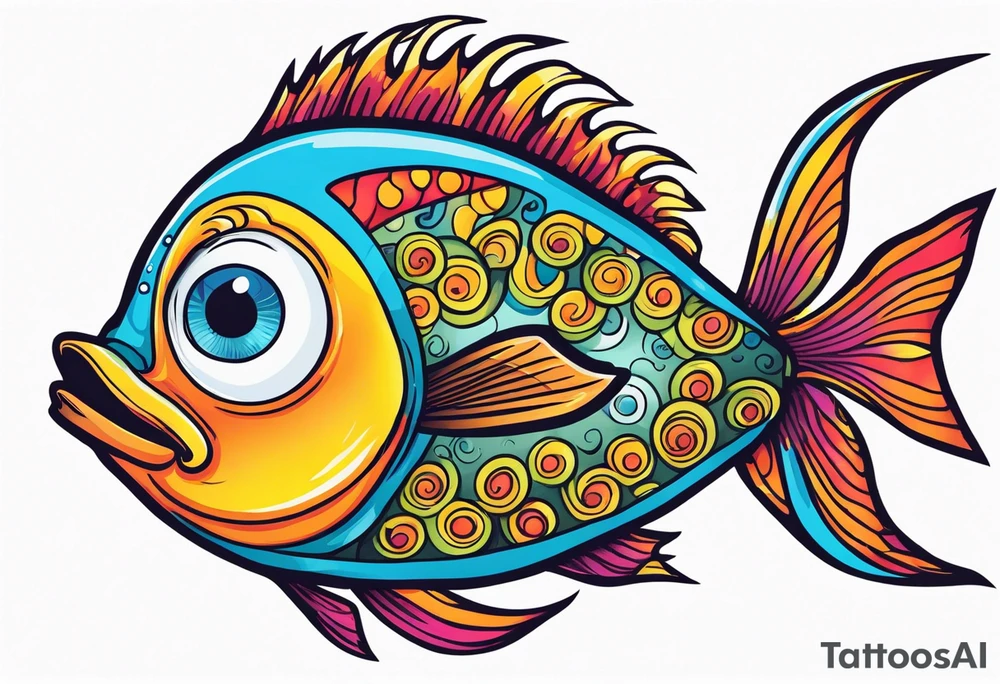 Three eyed fish tattoo idea