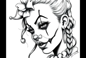 Payasa Clown Girl thug tattoo idea