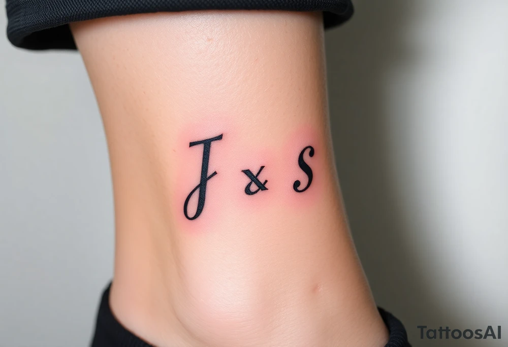 J and s letters tattoo idea