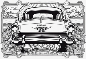 small Beachy travel not detailed tattoo idea