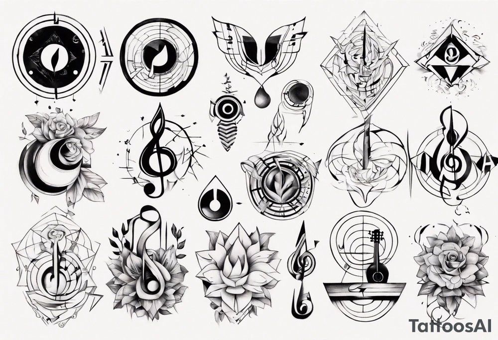 Finding peace in music tattoo idea