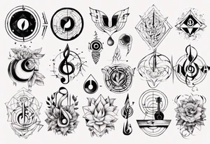 Finding peace in music tattoo idea