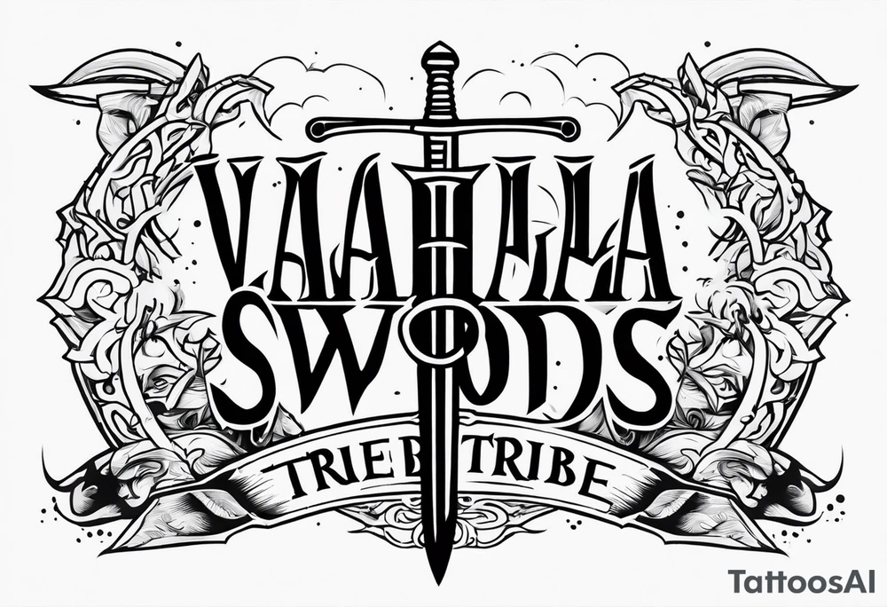 Valhalla swords tribe tattoo idea