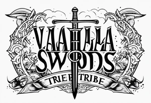 Valhalla swords tribe tattoo idea