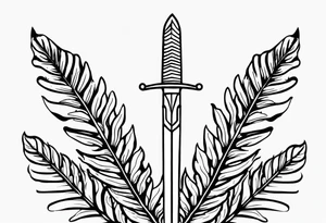 Sword fern tattoo idea