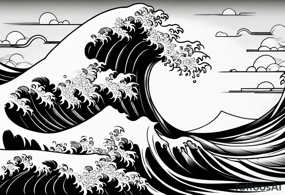 waves tattoo idea