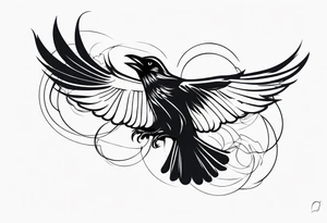 ravens flying tattoo idea
