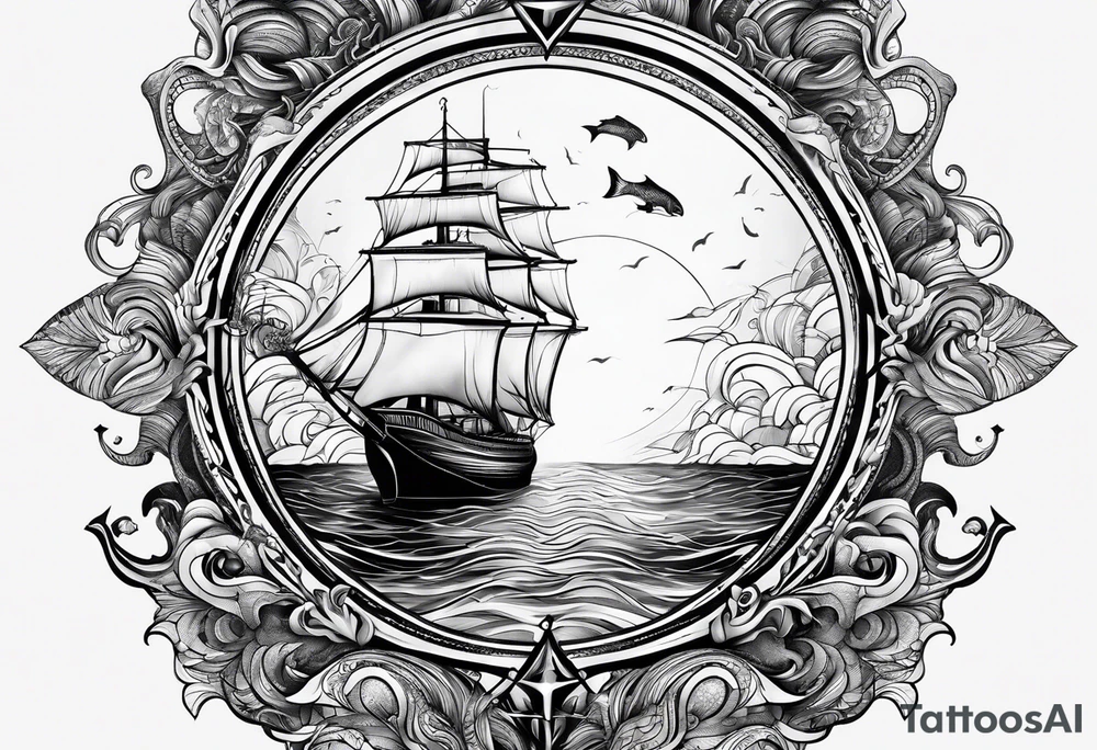 fantasy related, and sea related, with the words: "the sea does not dream of you" tattoo idea