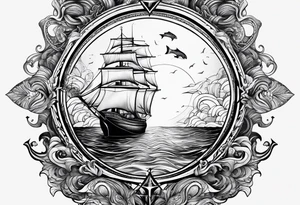 fantasy related, and sea related, with the words: "the sea does not dream of you" tattoo idea
