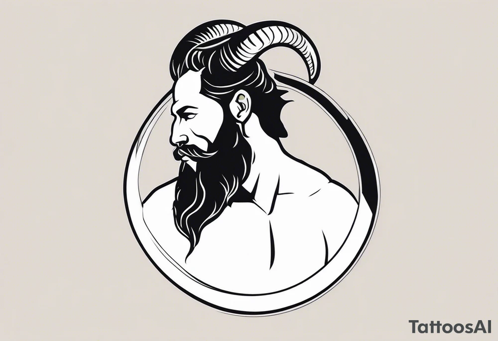 capricorn with beard tattoo idea