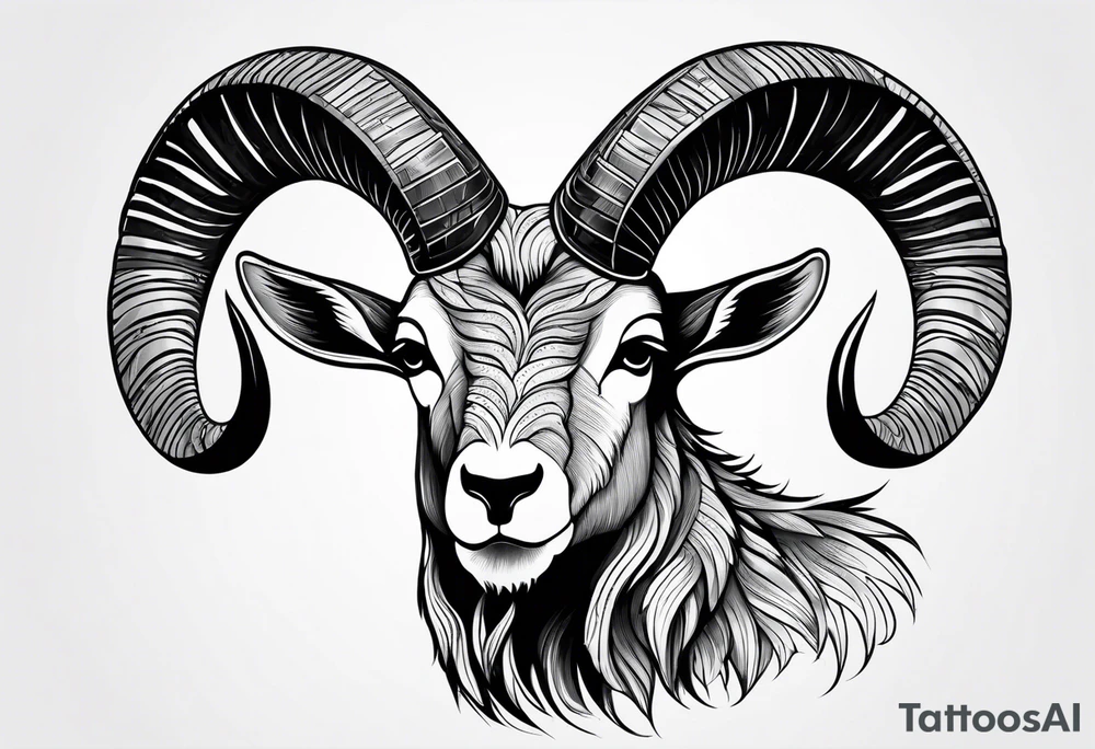 ibex head tattoo idea