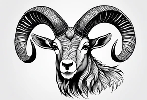 ibex head tattoo idea