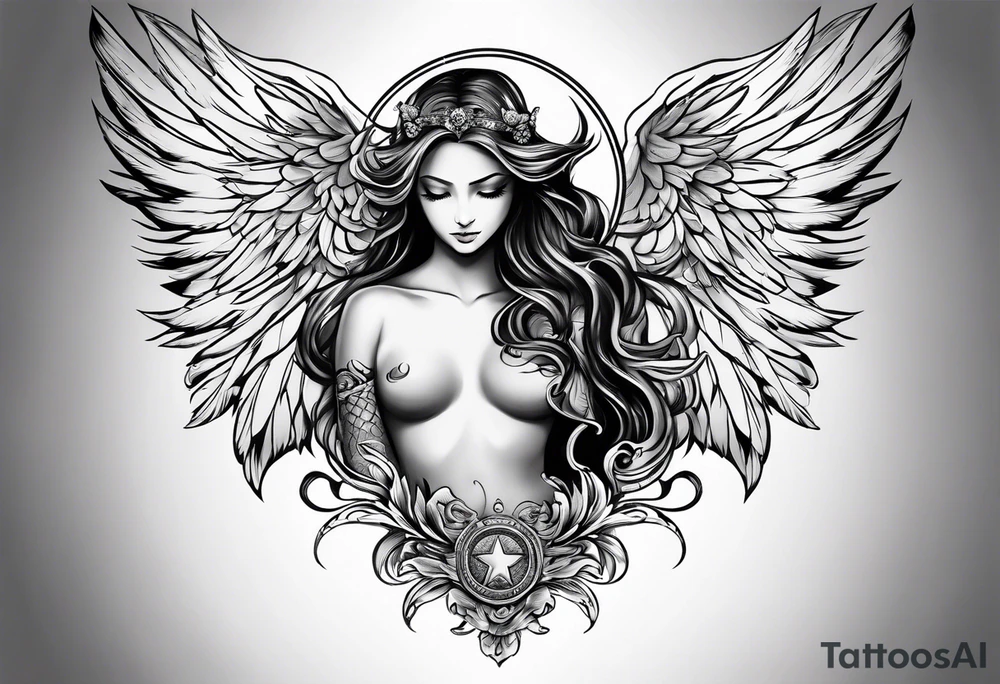Angel tattoo idea