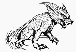 a shadow creature that had an intimidation position tattoo idea