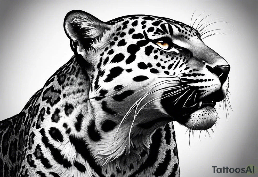 Jaguar running tattoo idea