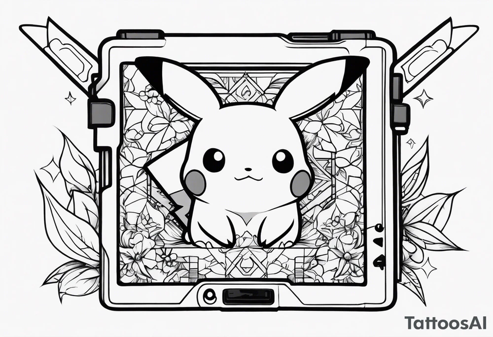 pikachu gameboy tattoo idea