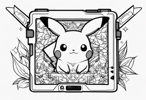 pikachu gameboy tattoo idea