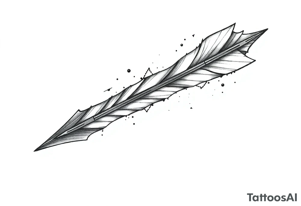 one arrow the look down tattoo idea