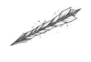 one arrow the look down tattoo idea
