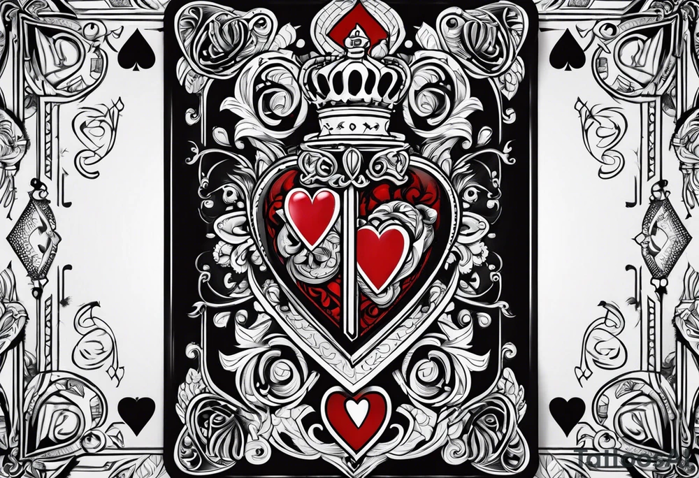 Jack of hearts playing card tattoo idea