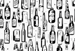 one beer bottle tattoo idea