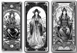 Satoru gojo tarot card tattoo idea