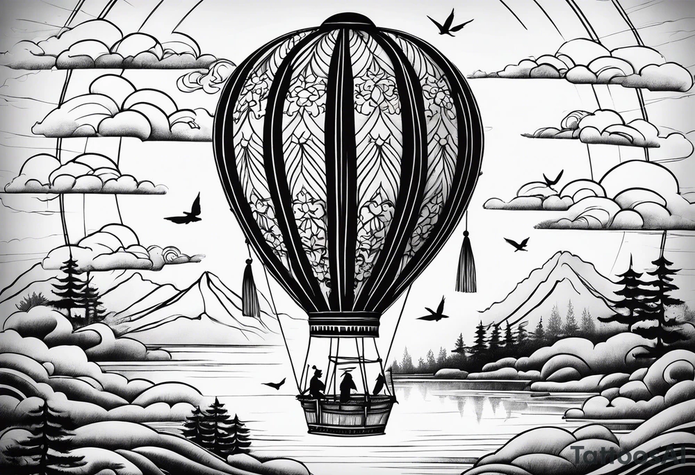 Hot air balloon tattoo idea