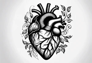 human heart tattoo idea