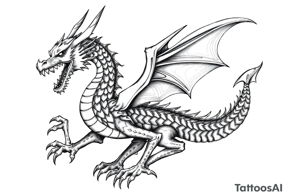 Celtic dragon tattoo idea