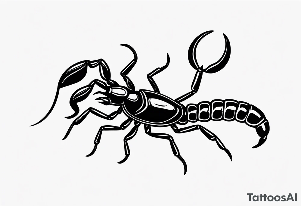 small cartoon scorpion tattoo idea