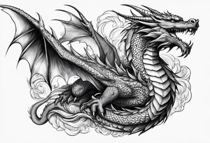 dragon in the sky tattoo idea