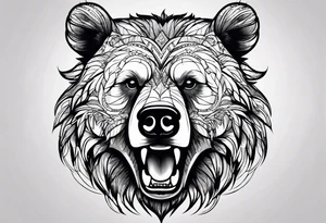 Craziest bear tattoo that you can come up with tattoo idea