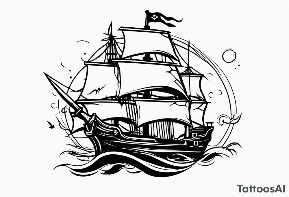 Petit Tatouage pirate des caraïbe tattoo idea