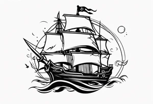 Petit Tatouage pirate des caraïbe tattoo idea