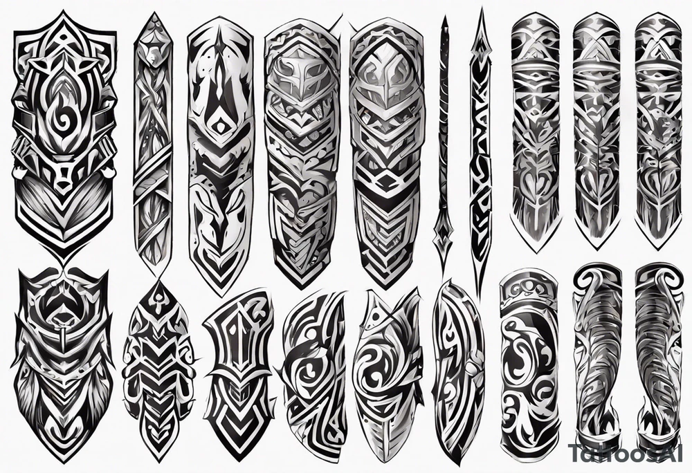 Arm sleeve armor tattoo idea