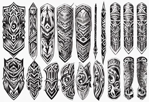 Arm sleeve armor tattoo idea