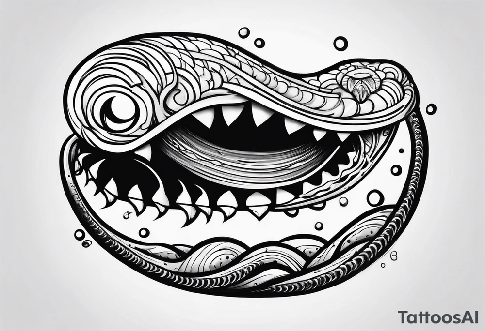 Earthworm with smile tattoo idea