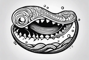 Earthworm with smile tattoo idea