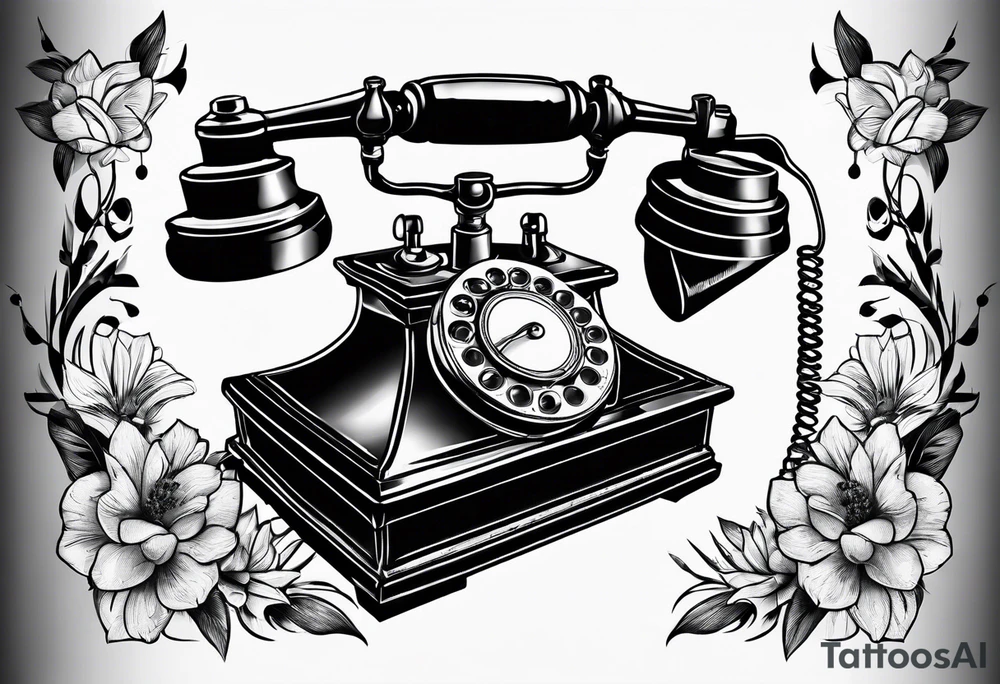 vintage phonograh tattoo idea
