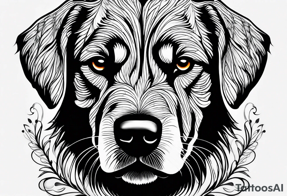 dog paw tattoo idea