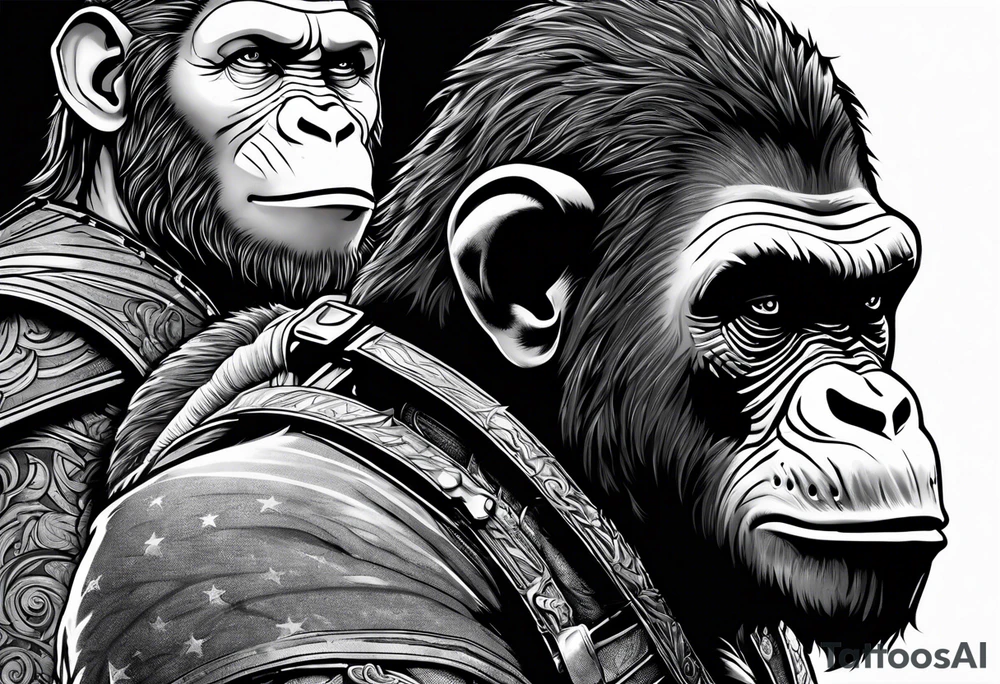 Caeser from planet of the apes tattoo idea