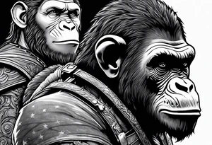 Caeser from planet of the apes tattoo idea