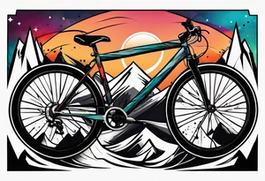 bicycle mountains tattoo idea