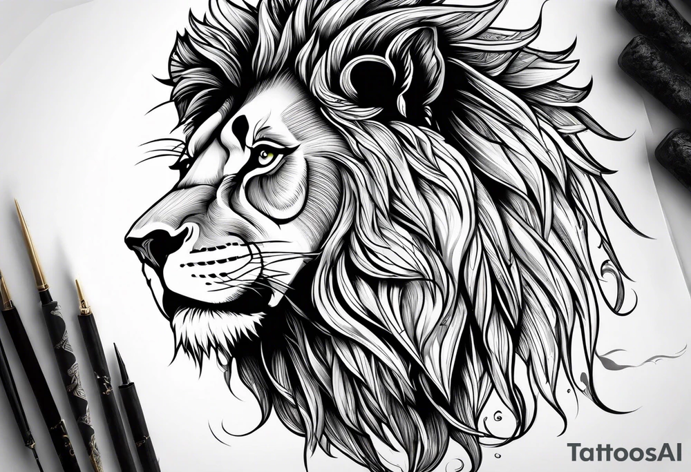 Lion from atlas tattoo idea