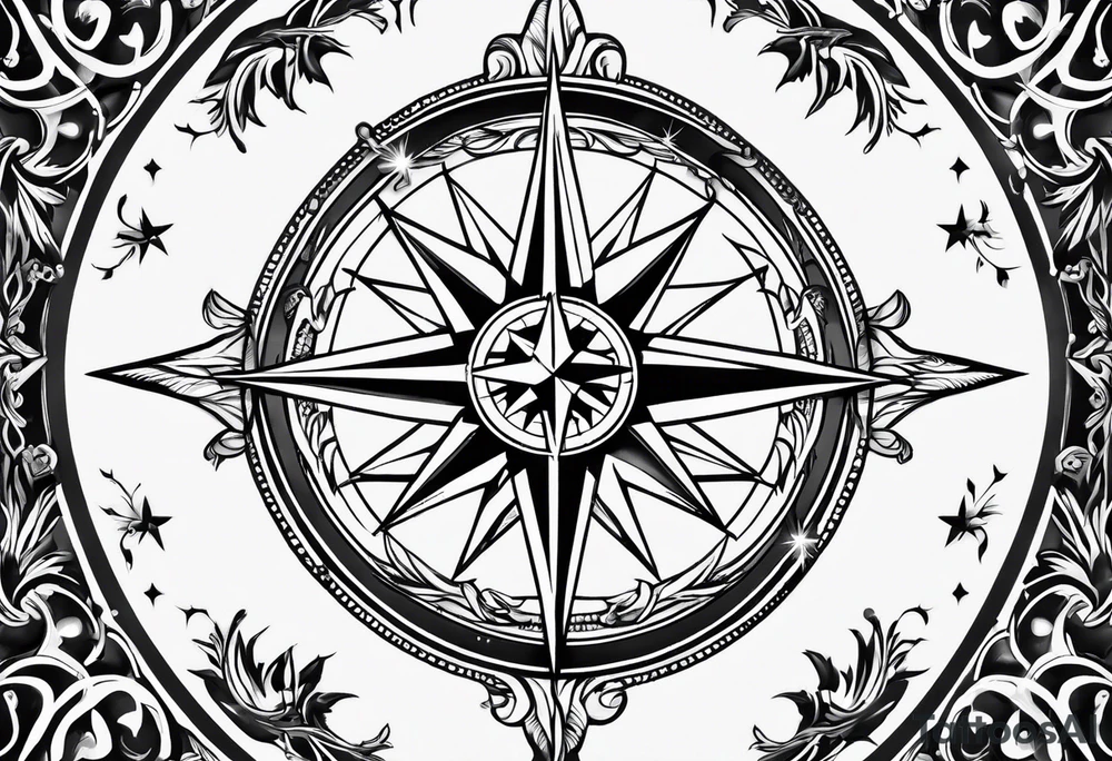 compass rose tattoo idea