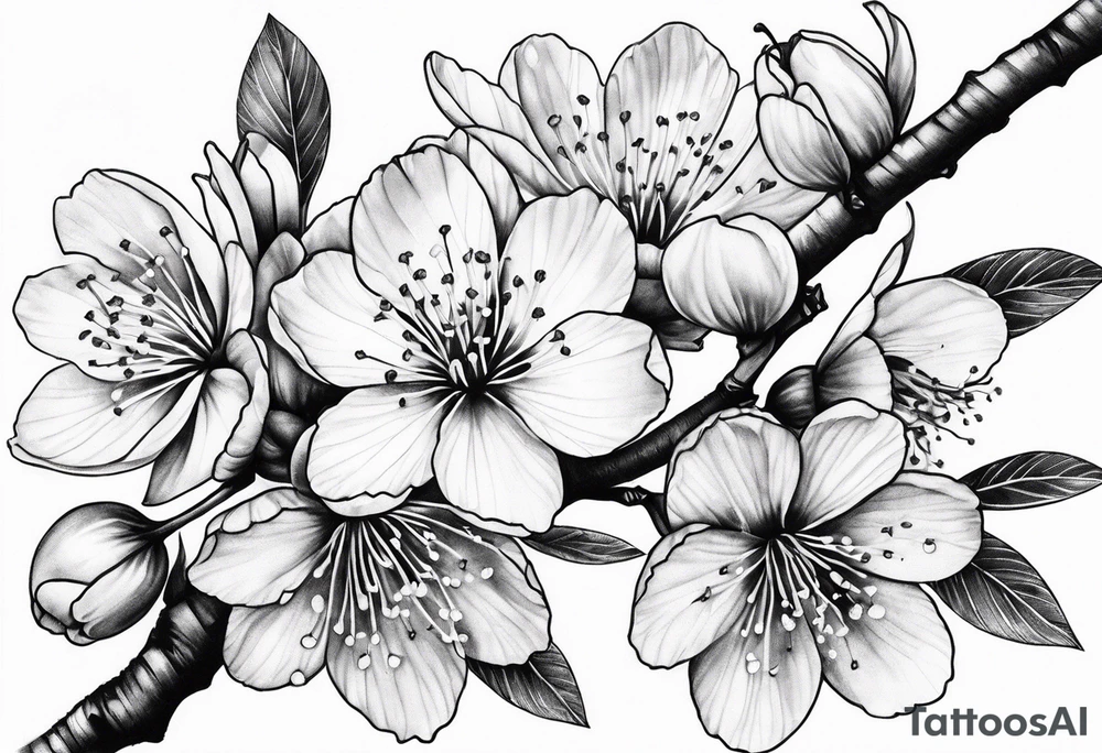 cherry blossoms tattoo idea