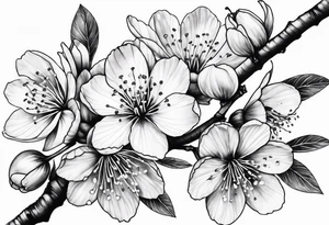 cherry blossoms tattoo idea