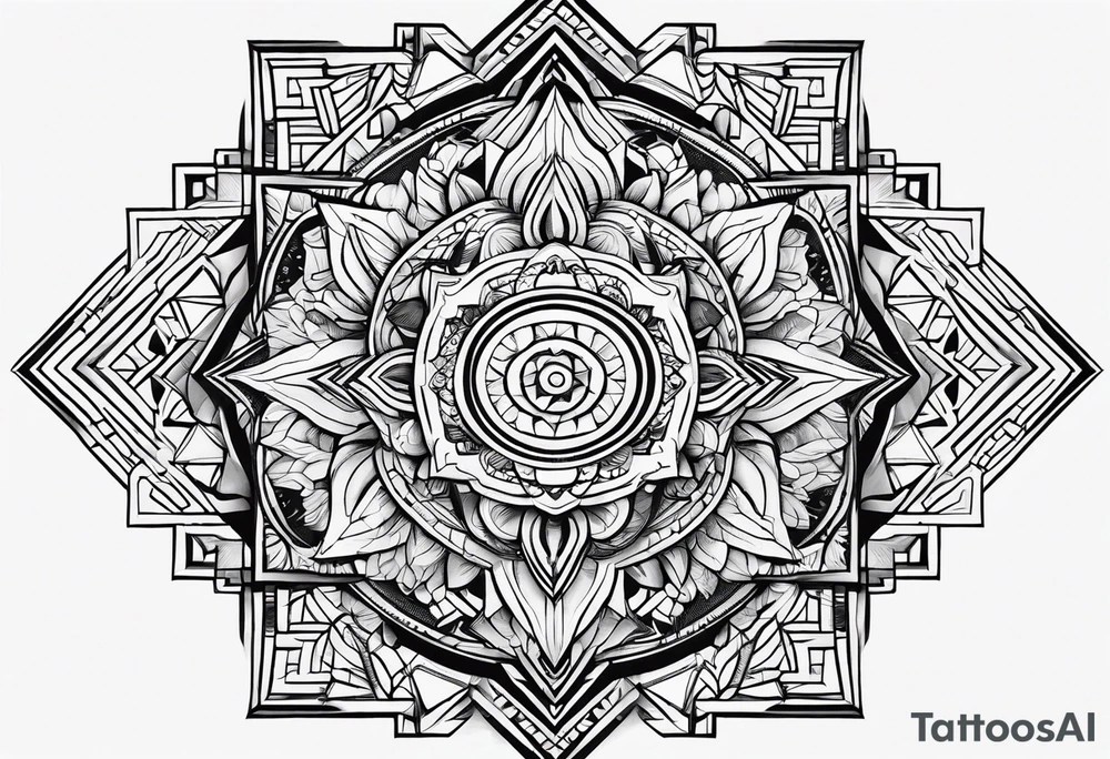 Geometric pattern tattoo idea