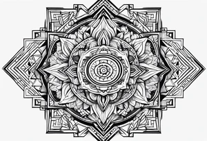 Geometric pattern tattoo idea
